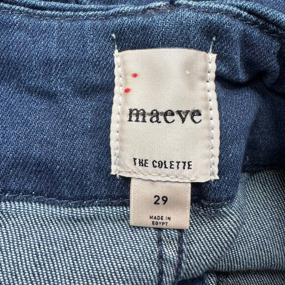 NWT Anthropologie The Colette Crop Wide-Leg Jeans Dark Denim Blue 29 - Picture 8 of 11